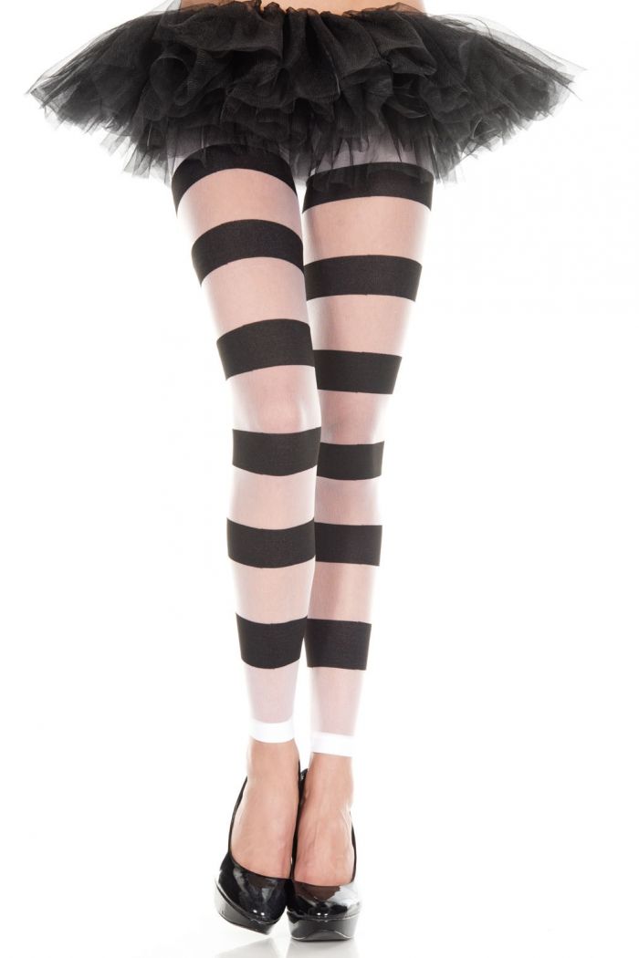 Music Legs Striped-footless-leggings  Footles Panyhose 2018 | Pantyhose Library